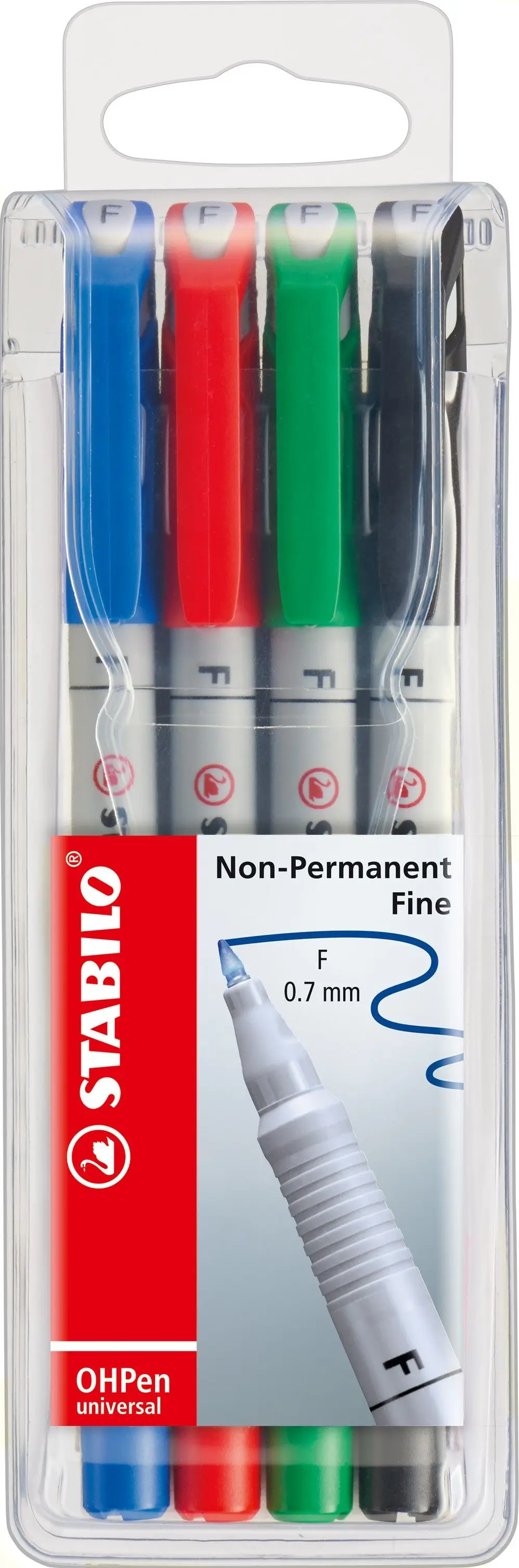 STABILO Nonpermanent-Marker OHPen universal, 4er Etui (EAN: 4006381115100)