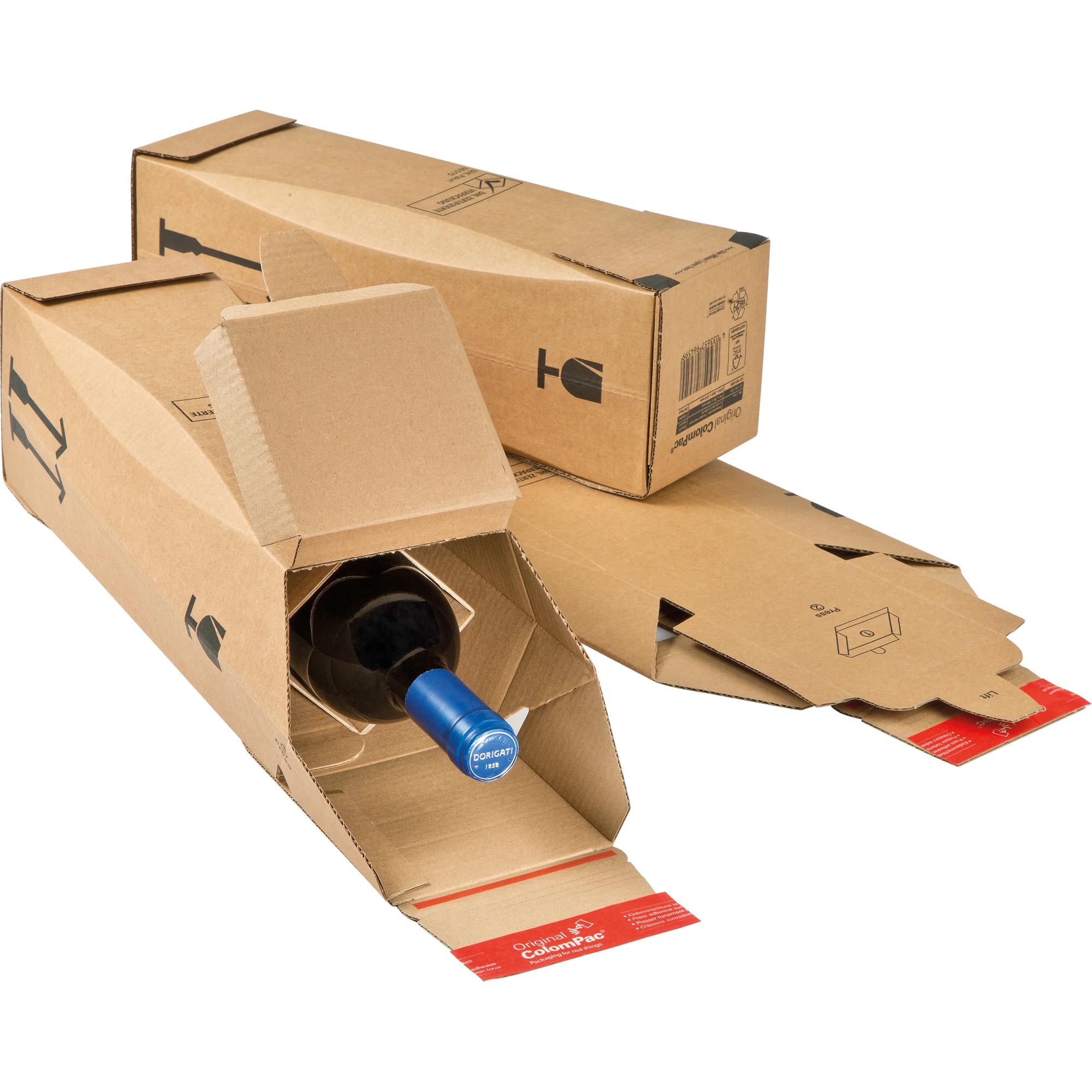 ColomPac Flaschen-Versandkarton CP181, für 1 Flasche (EAN: 4033657964599)