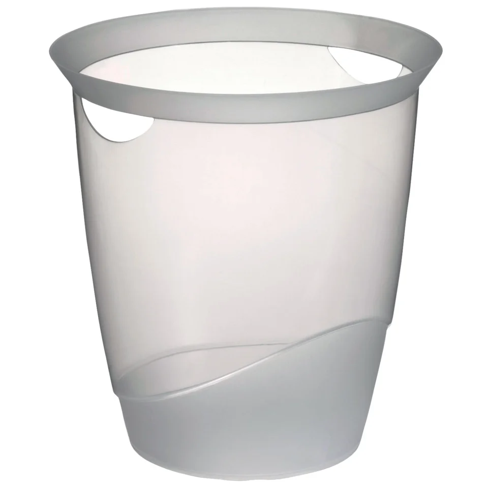 DURABLE Papierkorb TREND, 16 Liter, rund, transparent (EAN: 7318081710408)