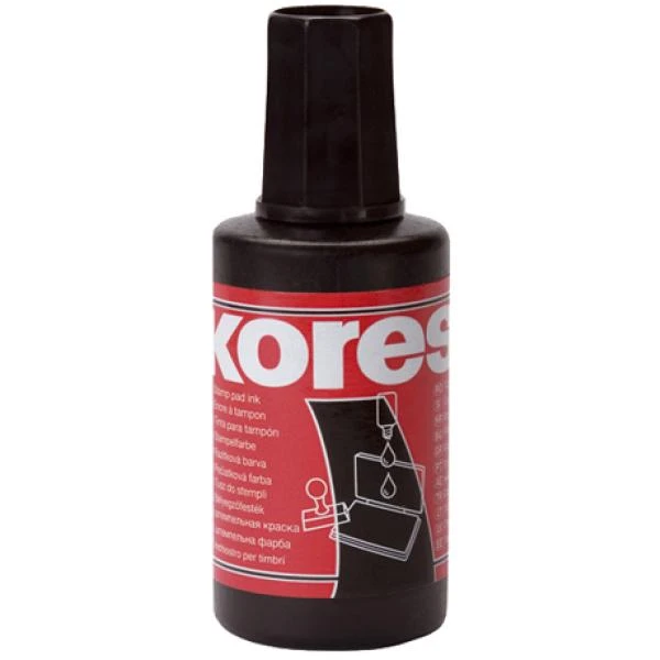 Kores Stempelfarbe, Inhalt: 28 ml, schwarz (EAN: 9023800713384)