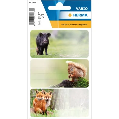 HERMA Buchetiketten VARIO "Waldtiere" (EAN: 4008705018678)