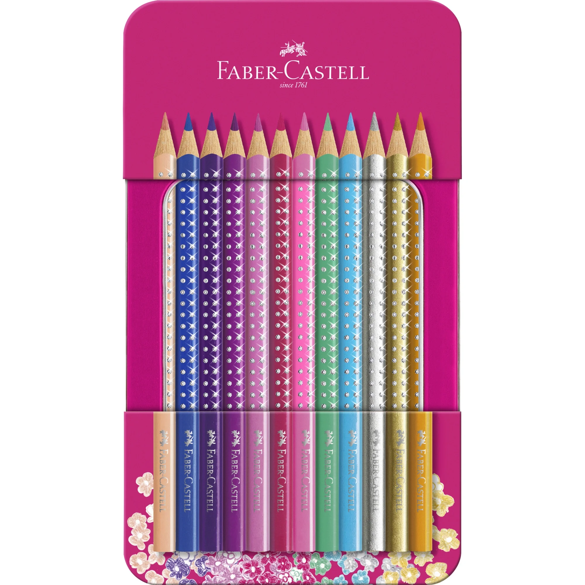 FABER-CASTELL Dreikant-Buntstifte SPARKLE, 12er Etui (EAN: 4005402017379)