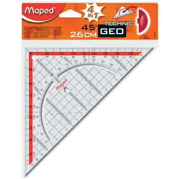 Maped Geometriedreieck Technic, Hypotenuse: 260 mm (EAN: 3154140287009)