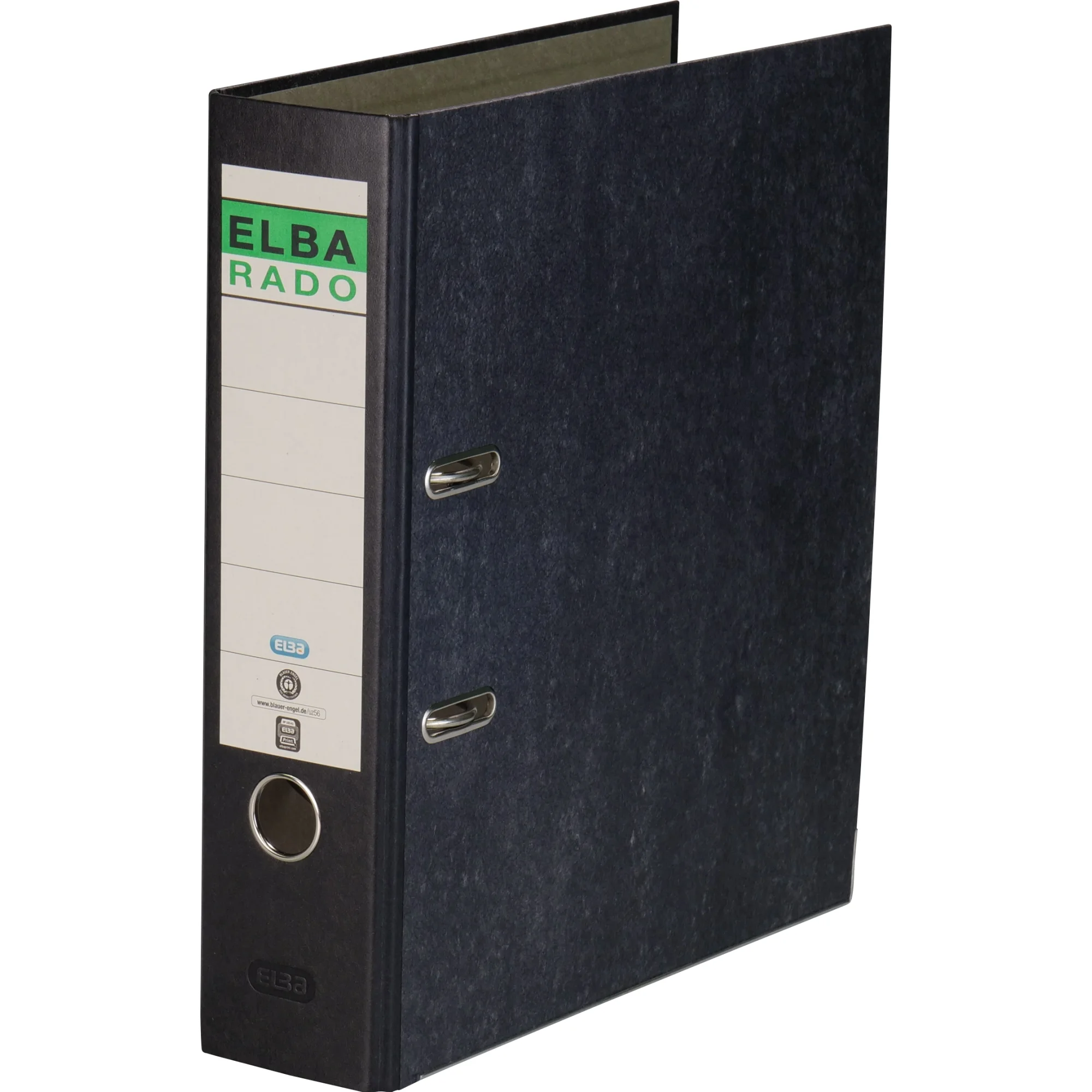 ELBA Ordner rado Wolkenmarmor, Rückenbreite: 80 mm, schwarz (EAN: 4002030104075)