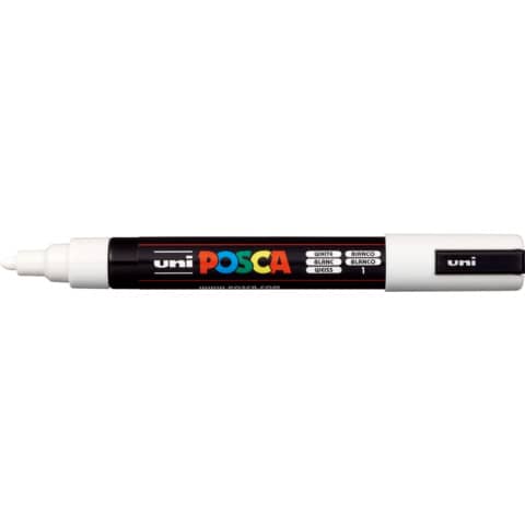POSCA Pigmentmarker PC-5M, weiß (EAN: 4902778916254)