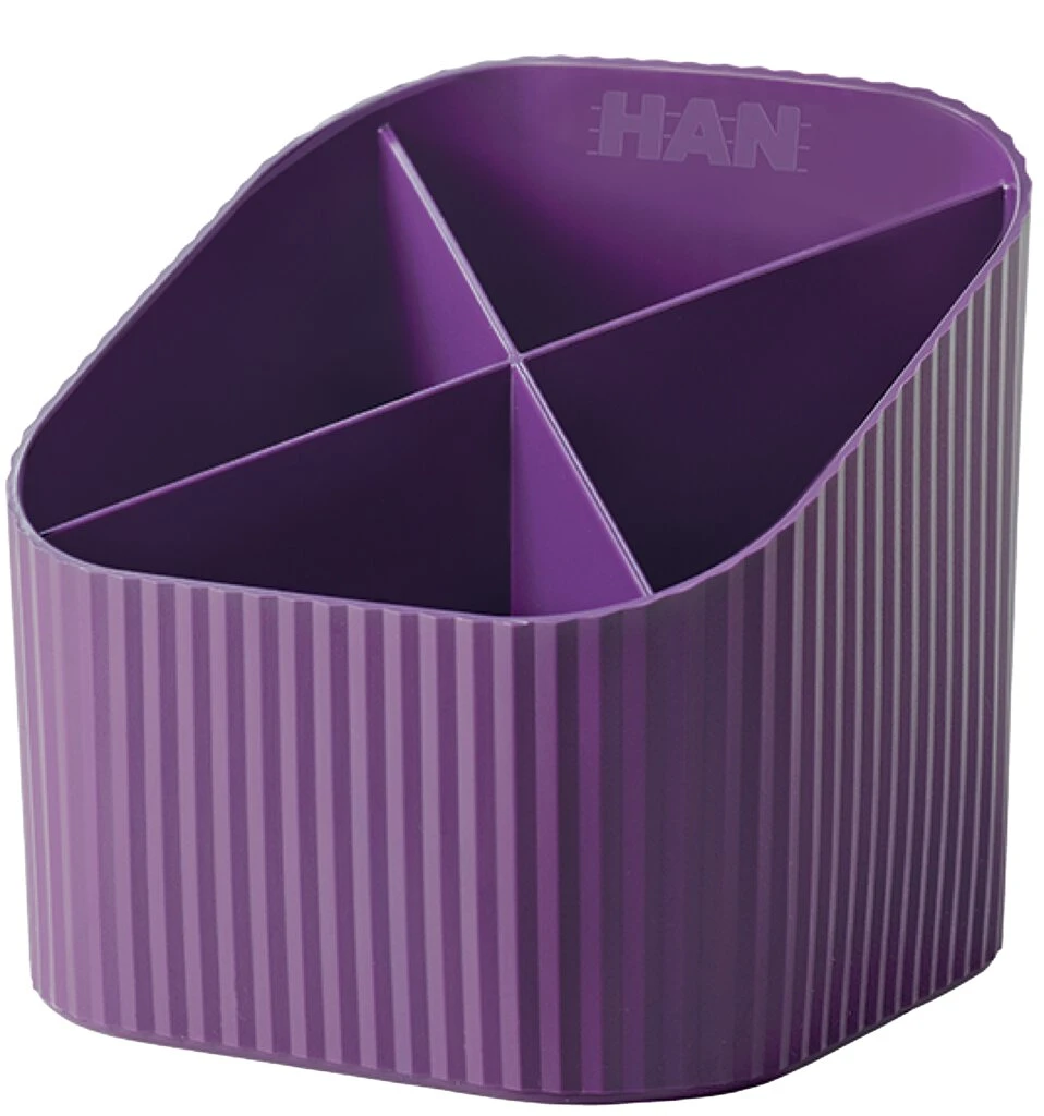 HAN Multiköcher Re-X-LOOP, Öko-Kunststoff, 4 Fächer, lila (EAN: 4012473172883)