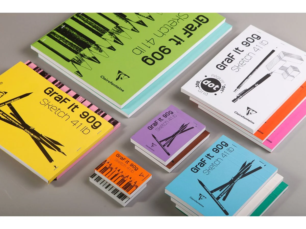Clairefontaine Skizzenblock GRAF'IT, DIN A4, sortiert (EAN: 3329680966237)