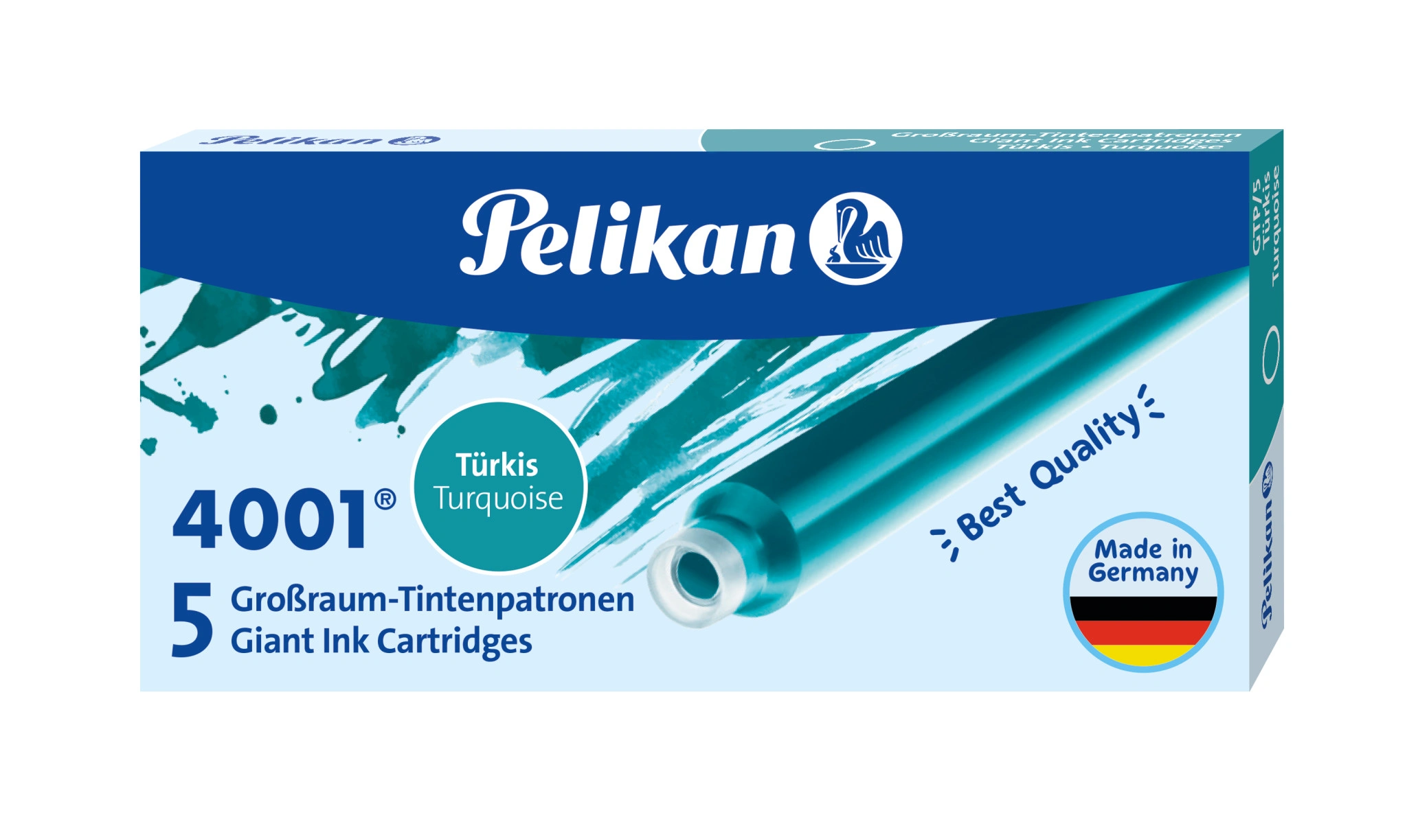 Pelikan Großraum-Tintenpatronen 4001 GTP/5, türkis (EAN: 4012700310651)