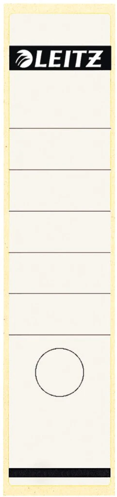 LEITZ Ordnerrücken-Etikett, 61 x 285 mm, lang, breit, weiß (EAN: 4002432302291)