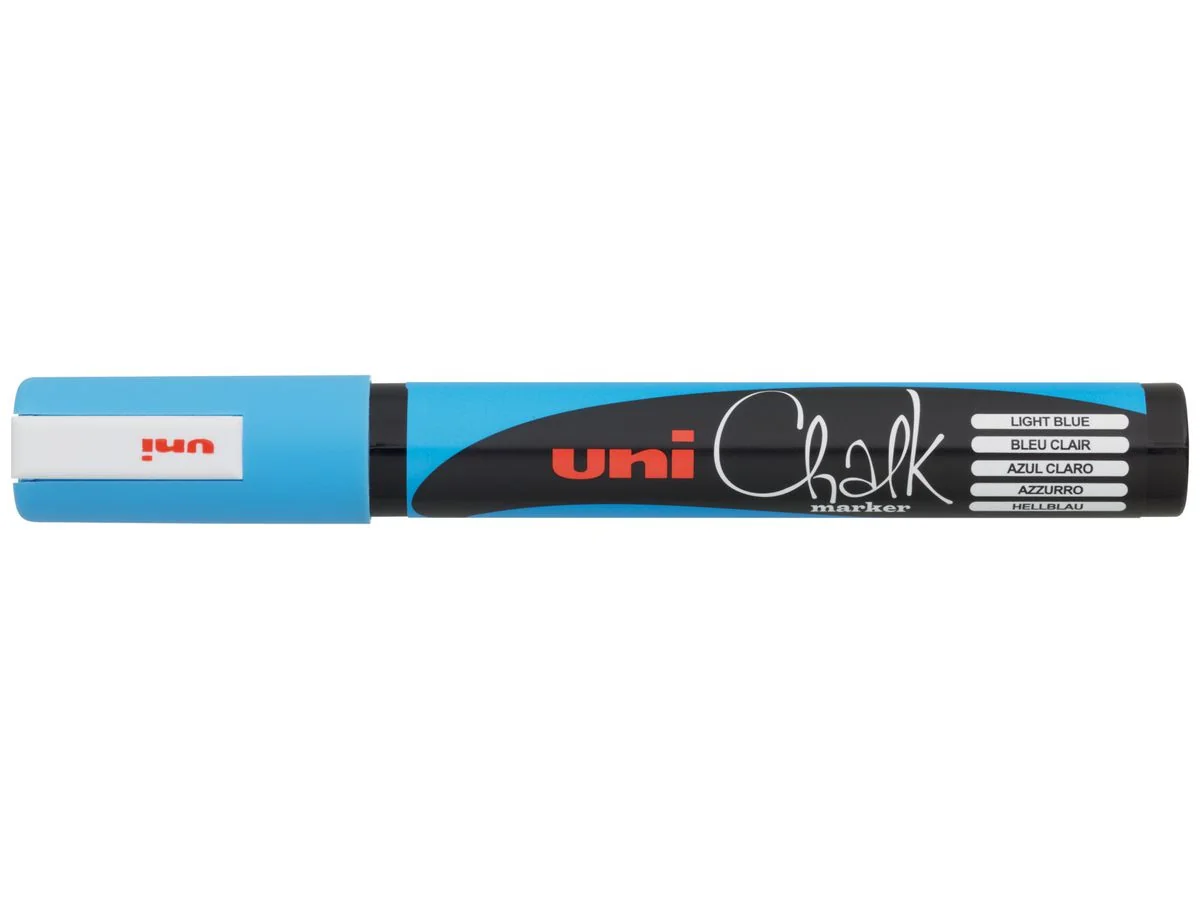 uni-ball Kreidemarker Chalk marker PWE5M, hellblau (EAN: 4902778140079)