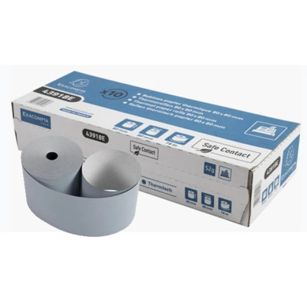 EXACOMPTA Thermorollen SafeContact, 57 mm x 18 m, grau-blau (EAN: 3130630409519)