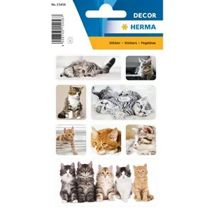 HERMA Sticker DECOR "Katzenkinder", bunt bedruckt (EAN: 4008705154567)