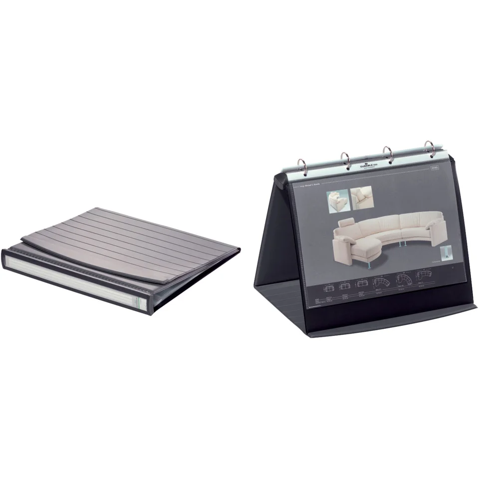 DURABLE Tisch-Flipchart, A4 quer, schwarz, inkl. 10 Hüllen (EAN: 4005546810775)