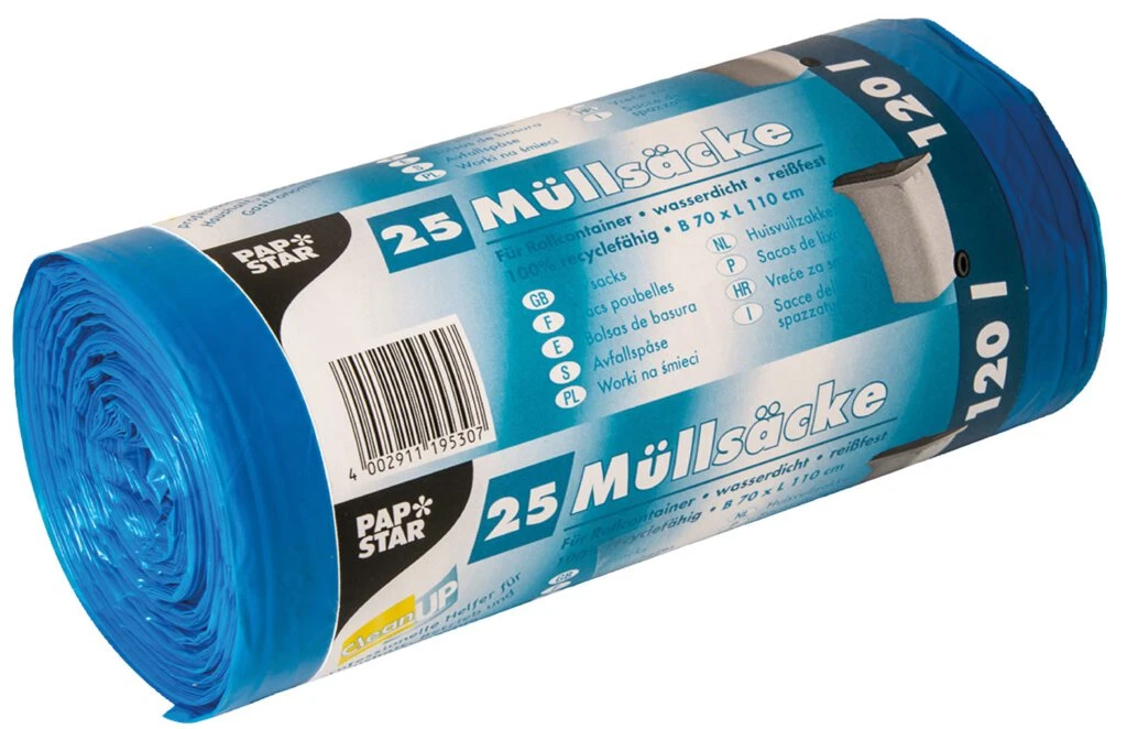 STARPAK Müllsäcke HDPE, 120 Liter, blau (EAN: 4002911195307)