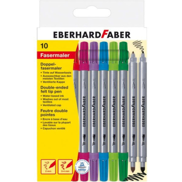 EBERHARD FABER Doppelfasermaler COLORI, 10er Kartonetui (EAN: 4087205500104)