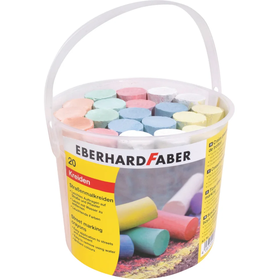 EBERHARD FABER Straßenmalkreide, 20er Kunststoffeimer (EAN: 4087205265126)