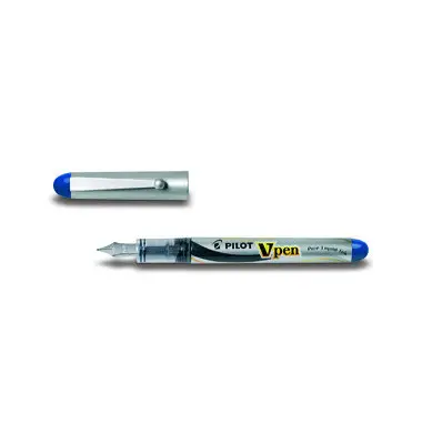 PILOT Einweg-Füllhalter V-Pen Silver, blau (EAN: 4902505281648)