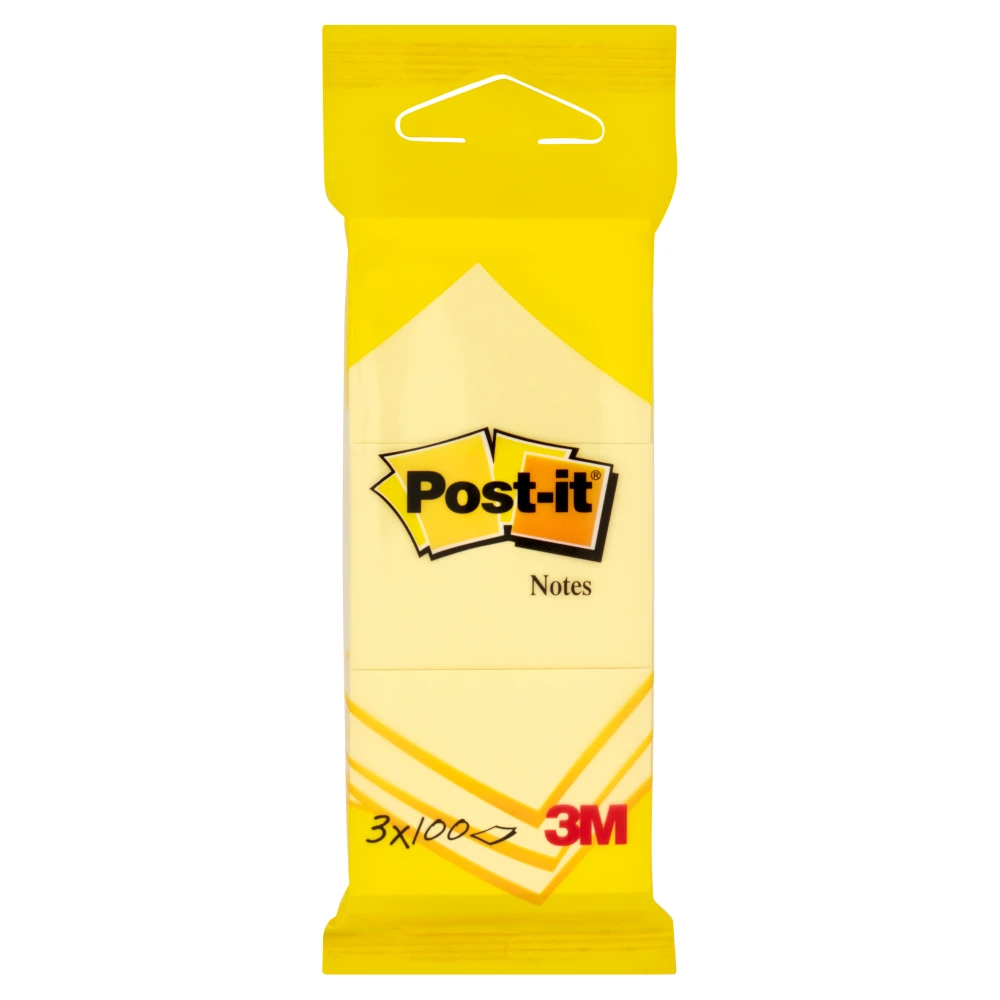 Post-it Haftnotizen notes, 38 x 51 mm, gelb, Blister (EAN: 3134375282840)