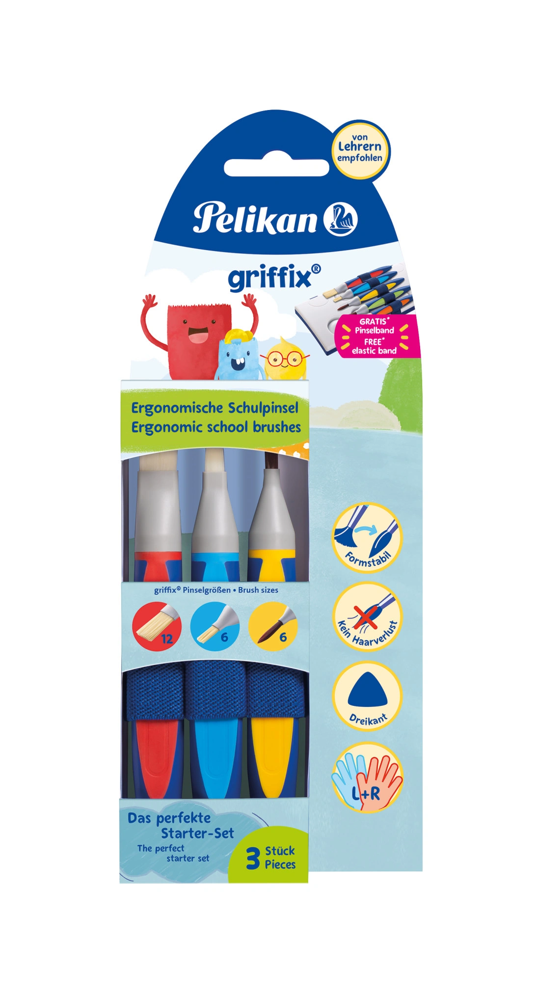 Pelikan griffix Schulpinsel-Starter-Set, 3-teilig (EAN: 4012700700728)