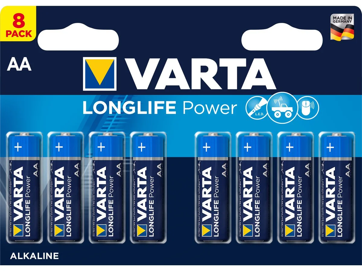 VARTA Alkaline Batterie "LONGLIFE Power", Mignon (AA/LR6) (EAN: 4008496559510)