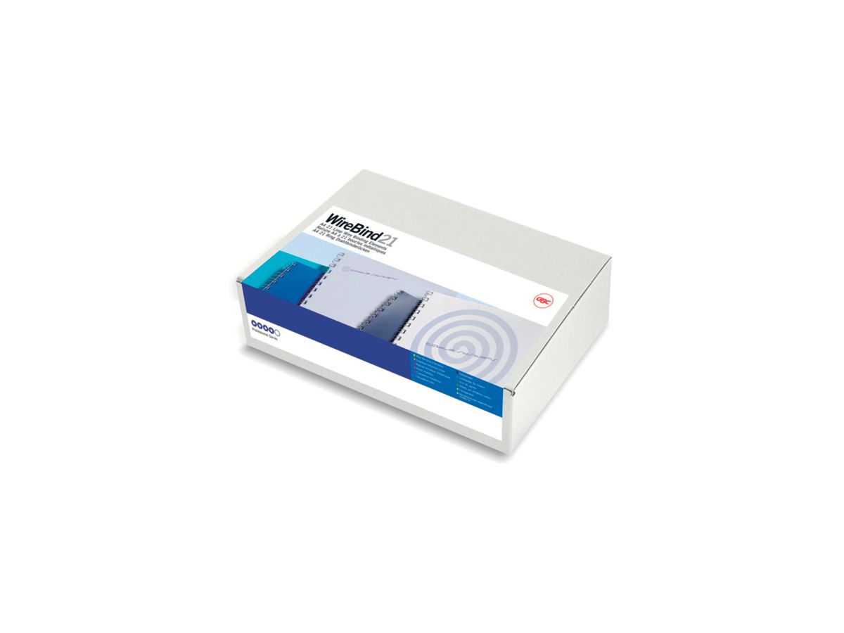 GBC Drahtbinderücken WireBind, A4, 21 Ringe, 12 mm, schwarz (EAN: 0013465165320)