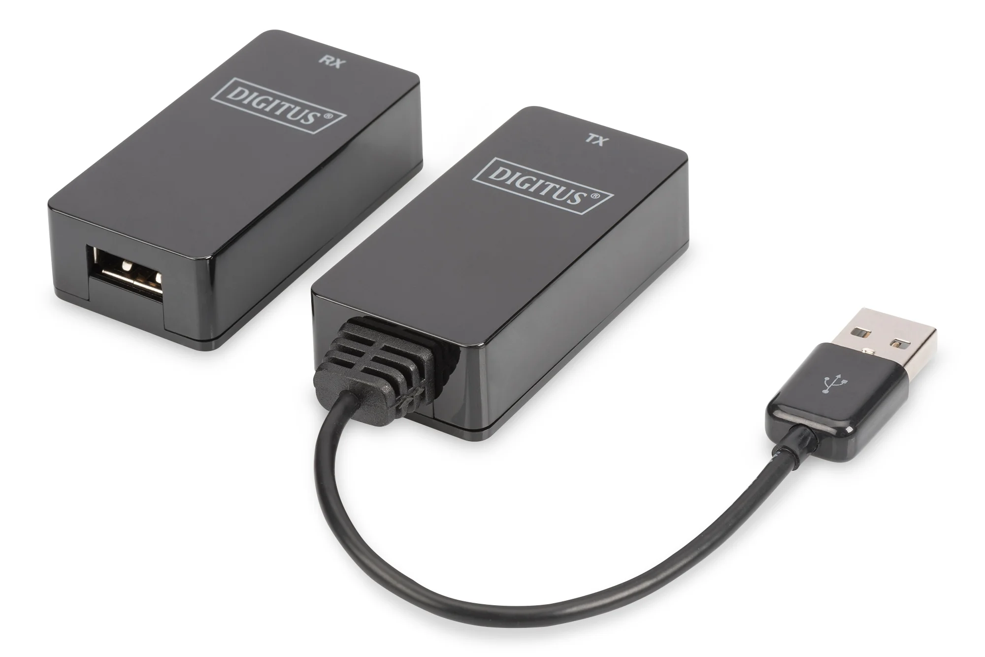 DIGITUS USB 1.1 Extender-Set, Sende- und Empfangseinheit, schwarz (EAN: 4016032342311)