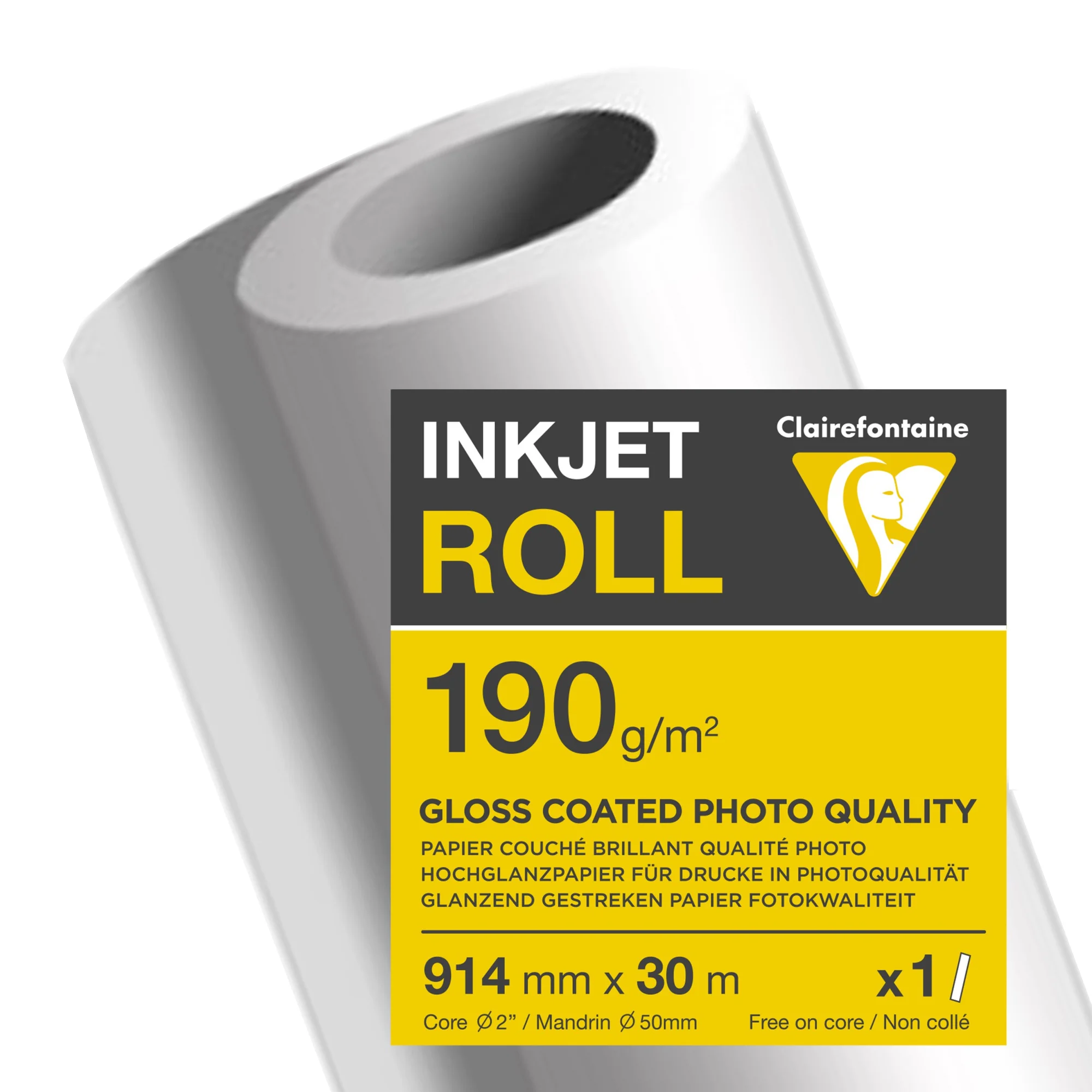 Clairefontaine Inkjet-Plotterrolle, (B)914 mm x (L)30 m (EAN: 3329680261301)