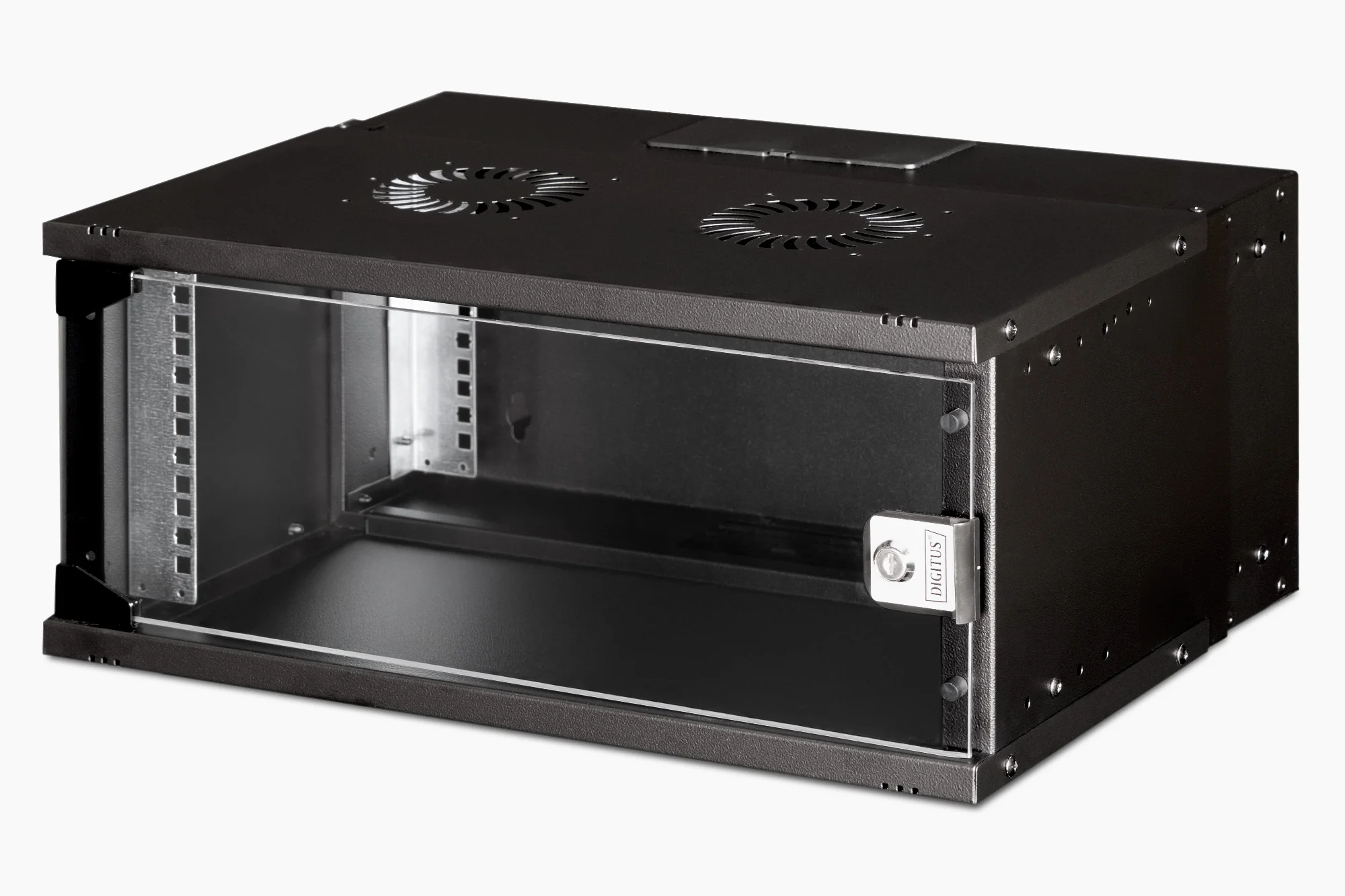 DIGITUS 19" Wandgehäuse SOHO PRO, (B)540 x (T)400 mm, 4HE, schwarz (EAN: 4016032493693)
