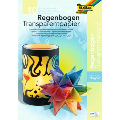 folia Regenbogen-Transparentpapiermappe, 230 x 320 mm (EAN: 4001868007855)