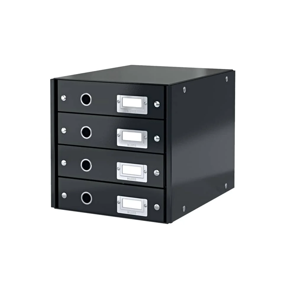 LEITZ Schubladenbox Click & Store, 4 Schübe WOW, schwarz (EAN: 4002432396900)