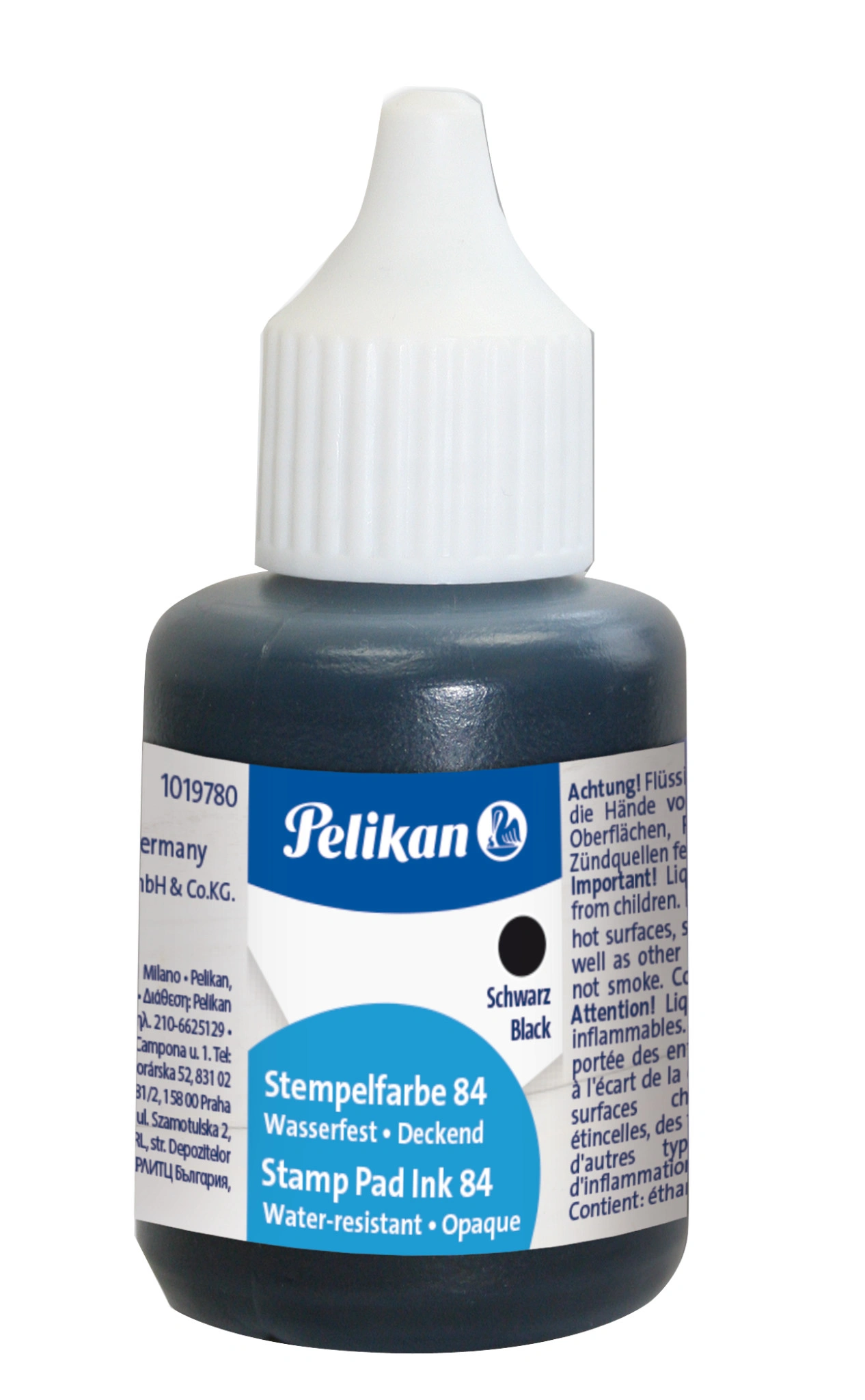 Pelikan Stempelfarbe 84, wasserfest, schwarz, 30 ml (EAN: 4012700351463)