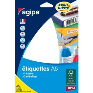 agipa Universal-Etiketten, 8 x 20 mm, weiß (EAN: 3270241140170)