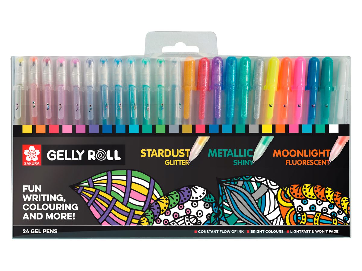 SAKURA Gel-Tintenroller Gelly Roll Mix, 24er Etui (EAN: 8710141131588)