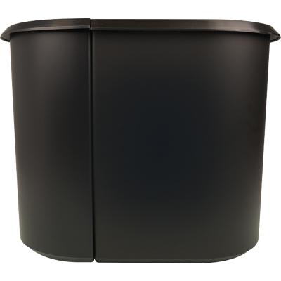 helit Papierkorb "the double", oval, PE, ohne Deckel,schwarz (EAN: 4012086068092)
