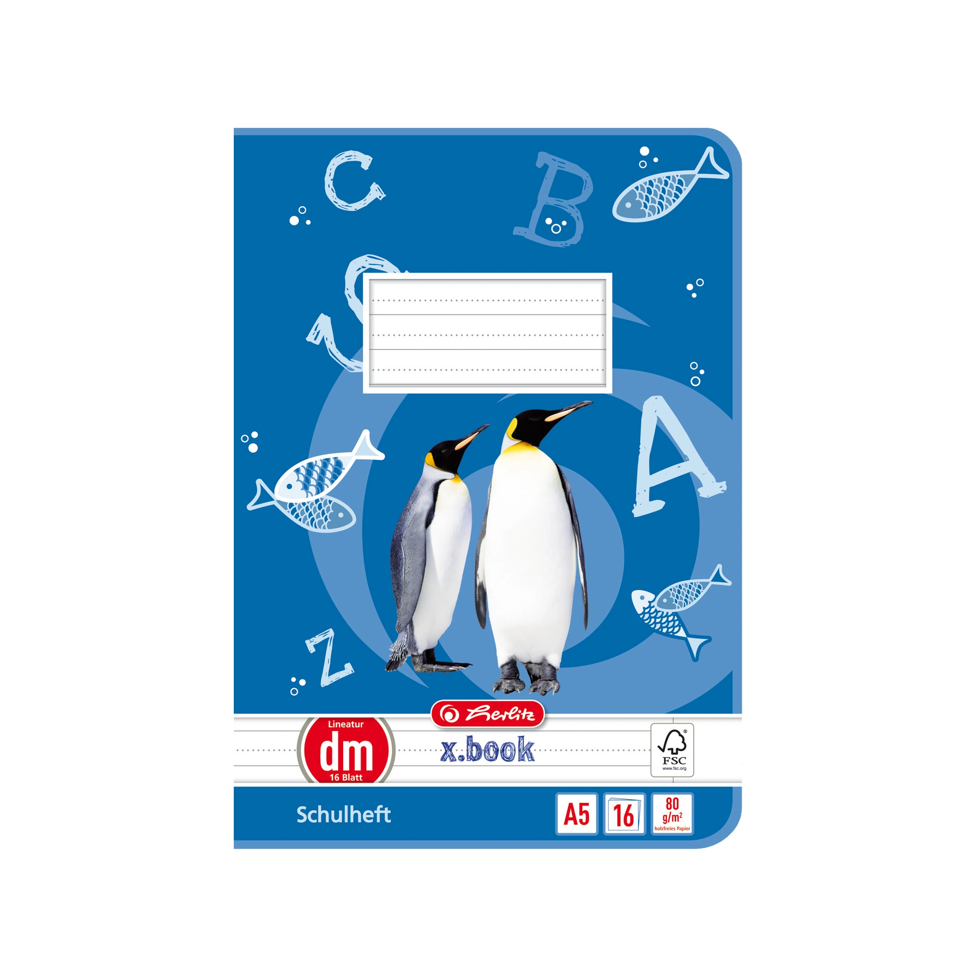 herlitz Schulheft x.book, DIN A5, Lineatur dm / liniert (EAN: 4008113321506)