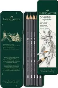 FABER-CASTELL Bleistift GRAPHITE AQUARELLE, 5er Etui (EAN: 4005401178057)