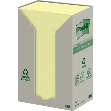 Post-it Haftnotizen Recycling notes, 51 x 38 mm, gelb (EAN: 4054596723016)