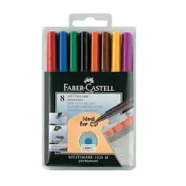 FABER-CASTELL Permanent-Marker MULTIMARK F, 8er Etui (EAN: 4005401513094)