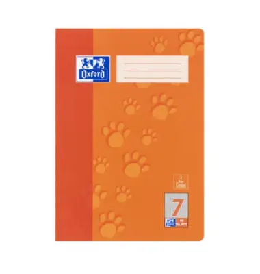 Oxford Junior Schulheft "Tatzen", DIN A4, Lineatur 7, orange (EAN: 4006144936812)