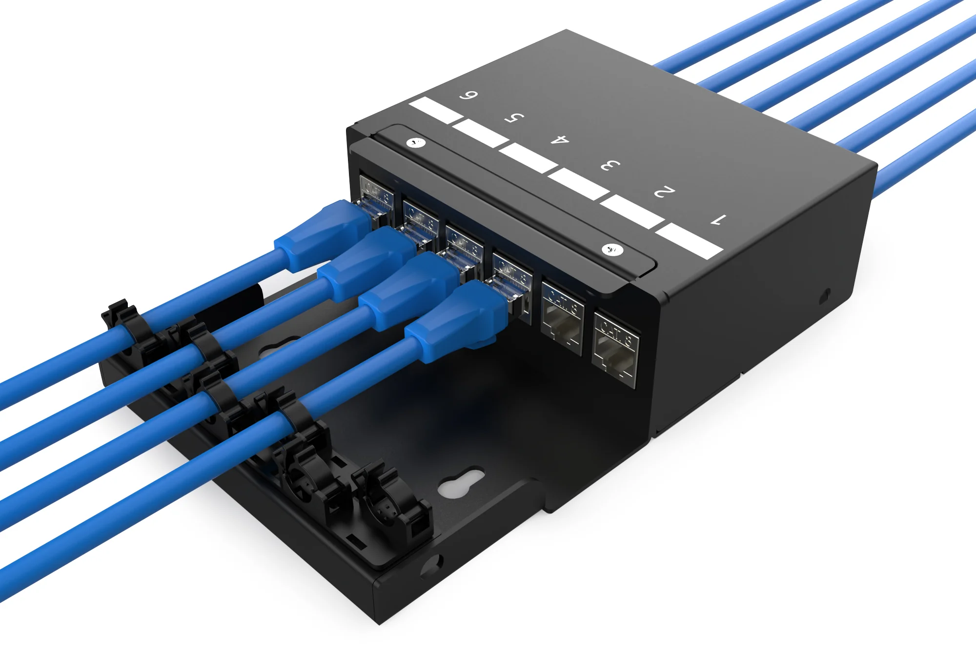 DIGITUS Konsolidierungspunkt-Gehäuse, 6-Port, schwarz (EAN: 4016032497516)