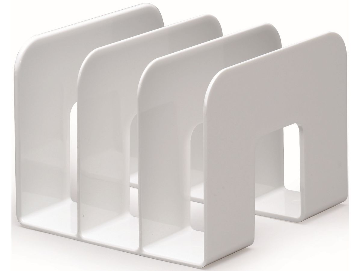 DURABLE Buchstütze TREND, Kunststoff, 3 Fächer, weiß (EAN: 7318081395018)