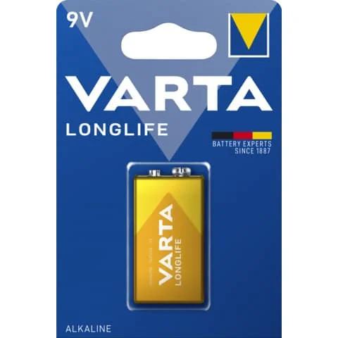 VARTA Alkaline Batterie Longlife, E-Block (6LR61/6LP3146) (EAN: 4008496525423)