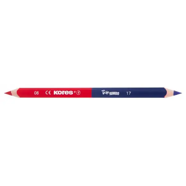Kores Dreikant-Lehrerbuntstift TWIN Jumbo, blau/rot (EAN: 9023800948519)