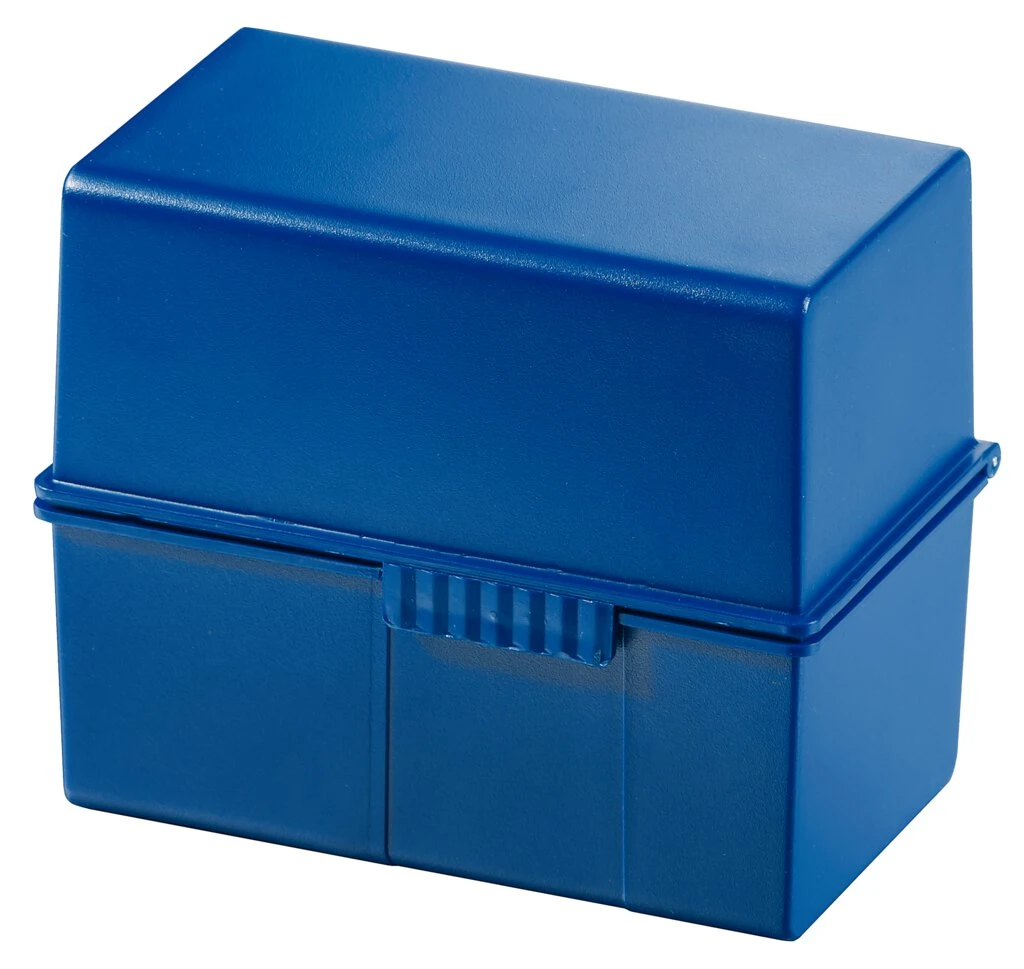 HAN Karteikasten, Polystyrol, A6 quer, blau, unbestückt (EAN: 4012473976146)