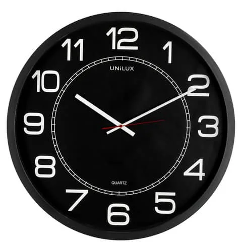 UNiLUX Wanduhr/Quarzuhr "MEGA", Durchmesser: 600 mm, schwarz (EAN: 3595560025183)