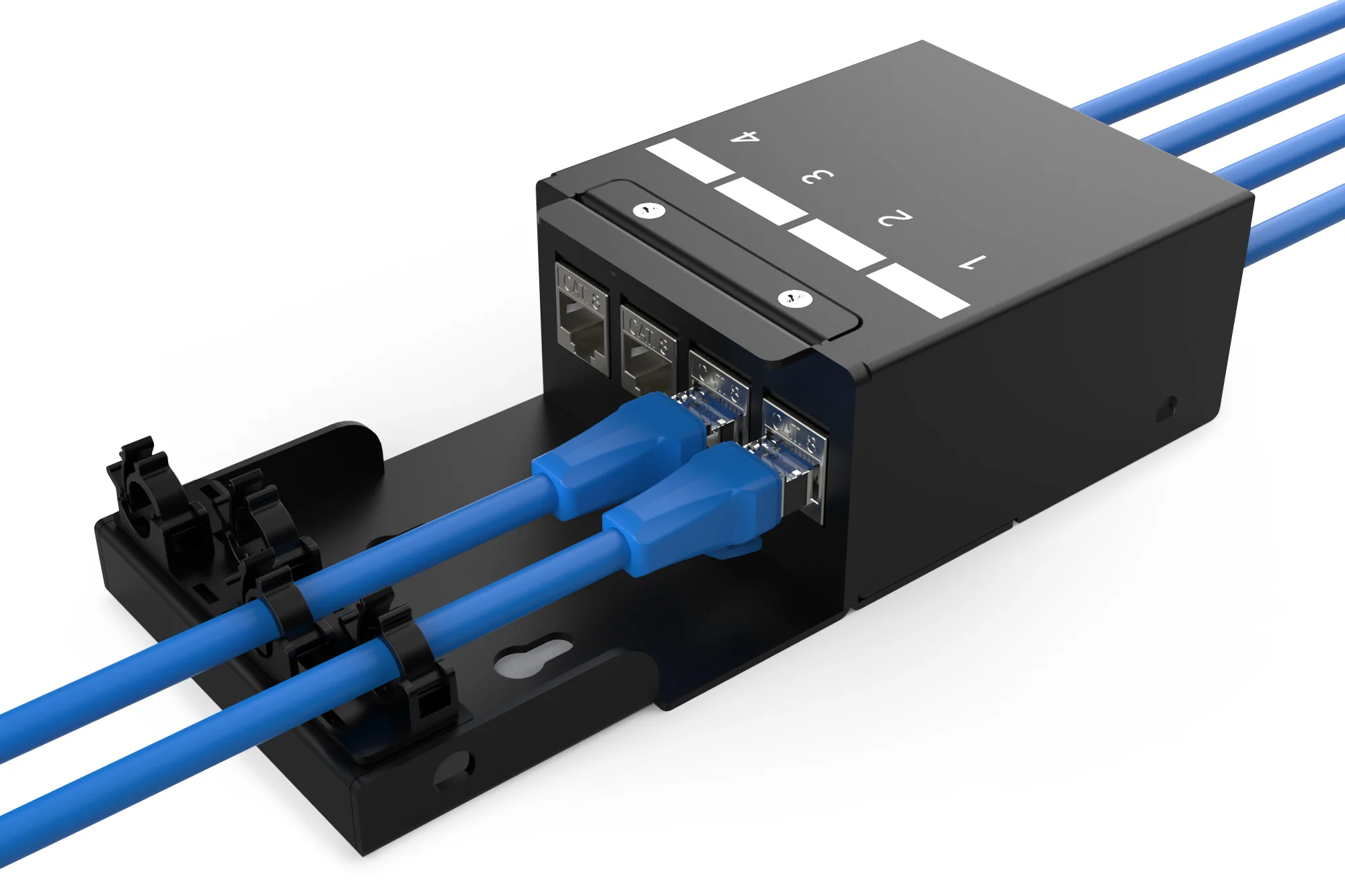 DIGITUS Konsolidierungspunkt-Gehäuse, 4-Port, schwarz (EAN: 4016032497509)