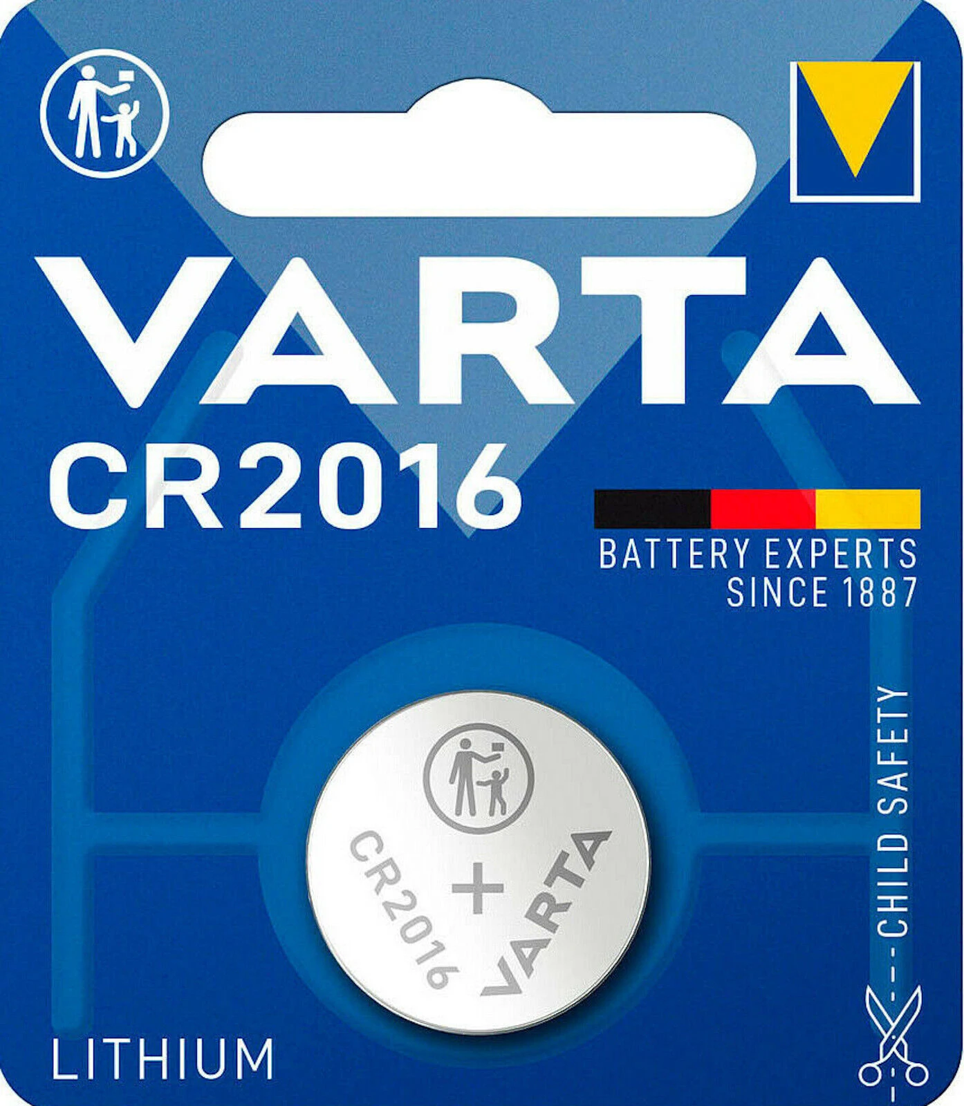 VARTA Lithium Knopfzelle "Professional Electronics", CR2016 (EAN: 4008496276639)
