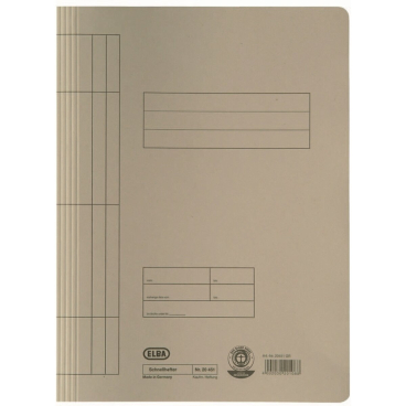 ELBA Schnellhefter DIN A4 aus Manilakarton (RC), grau (EAN: 4002030201088)