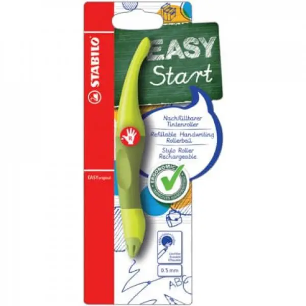 STABILO Tintenroller EASYoriginal, für Rechtshänder, limone (EAN: 4006381468497)