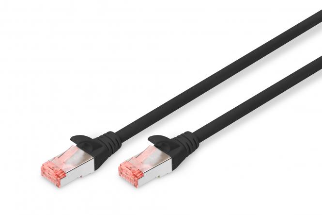 DIGITUS Patchkabel, Kat. 6, S/FTP, 0,25 m, schwarz (EAN: 4016032321491)